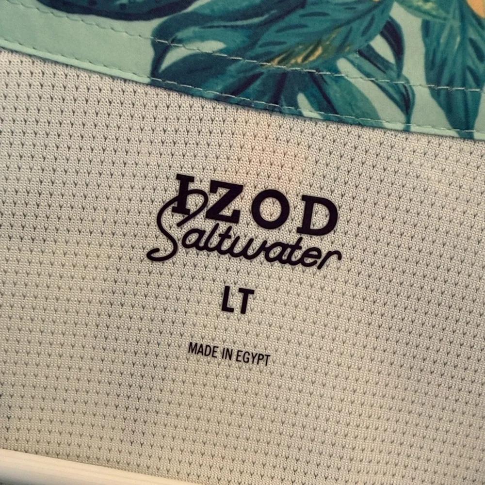 NWT IZOD Saltwater Tropical Floral Shirt Size LT - Picture 5 of 14